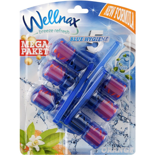 Блок для туалета Wellnax Blue Water Orange 3 по 50 гр