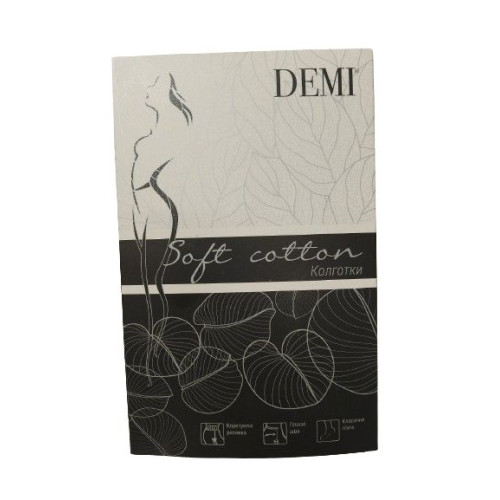 Колготки женские Demi SOFT COTTON хлопок 360 den р.М черный №5000