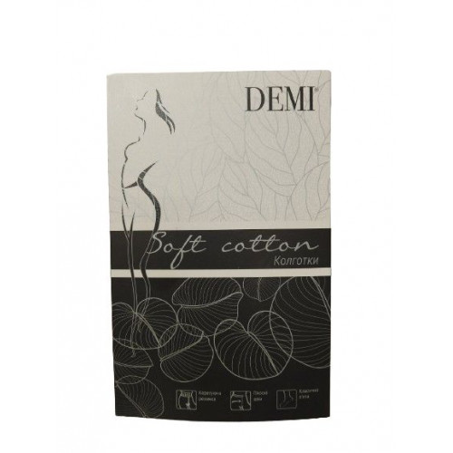 Колготки женские Demi SOFT COTTON хлопок 360 den р.XL черный №5000