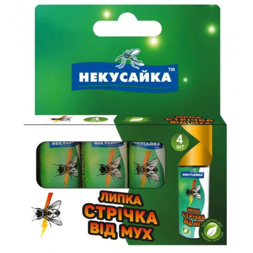Липка стрічка від мух Некусайка 4 шт