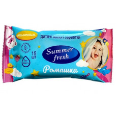 Салфетки влажные детские Summer Fresh ромашка 15 шт