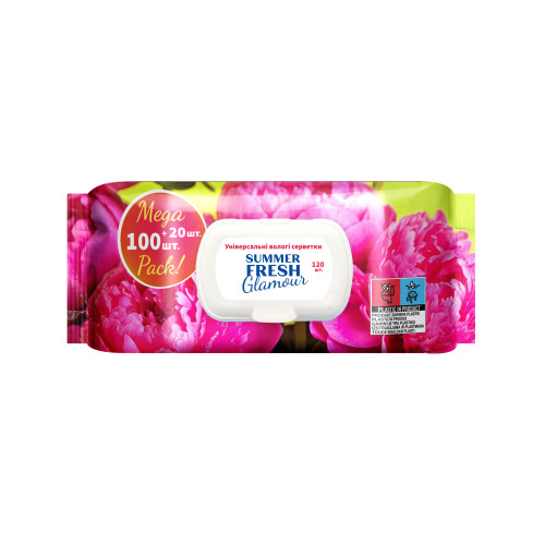 Салфетки влажные Summer Fresh Glamour 120 шт
