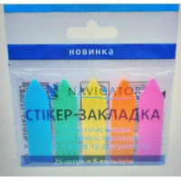 Стикер-закладка неоновая стрелка 25 шт NV-76210