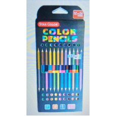 Карандаши StarColor 24 цвета двухсторонние 12 шт UN010