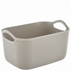 Кошик пластик Джут S какао