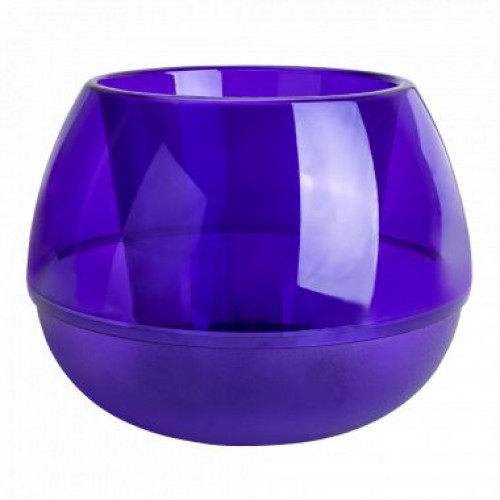 Вазон Алеана Сфера прозрачный/фиолетовый d14