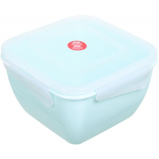 Контейнер квадратный универсальный пластик Алеана Фиеста полынь/прозрачный 0.45 л
