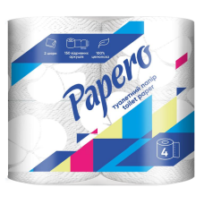 Туалетний папір целюлозний Papero 2 шари 4 шт TP-055