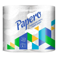 Туалетний папір целюлозний Papero 3 шари 4 шт TP-056