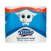 Туалетная бумага Диво Soft белая 2 слоя 4 шт