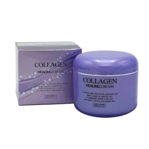 Живильний крем для обличчя Jigott Collagen Healing Cream з колагеном 100 мл