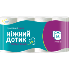 Туалетний папір Ніжний дотик Cotton Touch 2 шари 16 шт