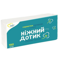 Салфетки косметические Нежное прикосновение Cotton Touch 2 слоя 150 шт запаска