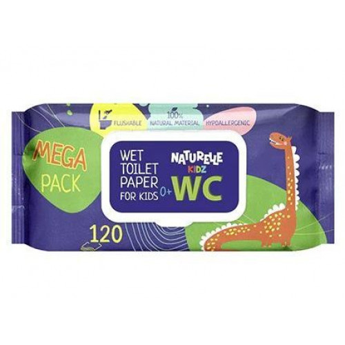 Влажная туалетная бумага Naturelle kidz 120 шт