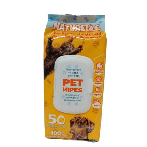 Салфетки влажные Naturelle по уходу за домашними животными 50 шт