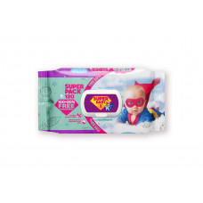 Серветки вологі дитячі Super Baby хлопчик Ромашка й Алое 120 шт