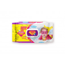 Серветки вологі дитячі Super Baby дівчинка Ромашка й Алое 120 шт