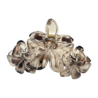 Краб для волос FashionJewelry Гавайский цветок темный 10 см 67-F067