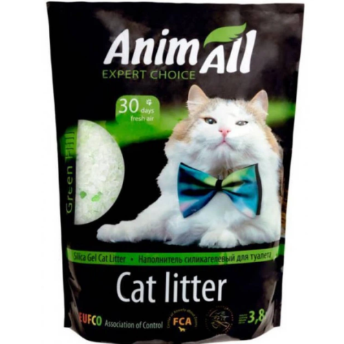 Силикагелевый наполнитель для кошачьего туалета AnimAll Green Hill 3.8 л 1.6 кг