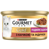 Корм для кошек Purina Gourmet Gold Двойное удовольствие с уткой и индейкой 85 гр