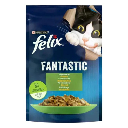 Корм для кошек Purina Felix Fantastic с кроликом в желе 85 гр