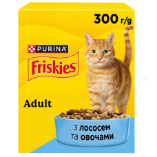 Корм сухой Purina Friskies для кошек с лососем и овощами 300 гр