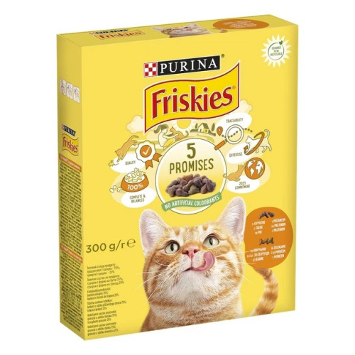 Корм сухой Purina Friskies для кошек с курицей и овощами 300 гр