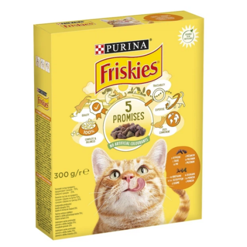 Корм сухой Purina Friskies для кошек с курицей и овощами 300 гр