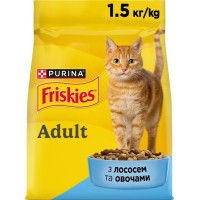 Корм сухой Purina Friskies для кошек с лососем и овощами 1500 гр