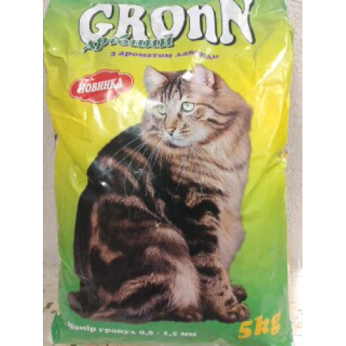 Наполнитель для кошачьего туалета GronN мелкий с ароматом лаванды 5кг