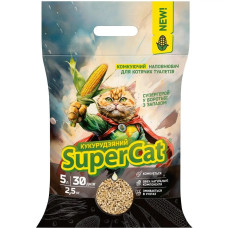 Наполнитель для кошачьего туалета SuperCat кукурузный 2.5 кг
