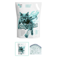 Силикагелевый наполнитель для кошачьих туалетов SuperCat 3.8 л 1.6 кг