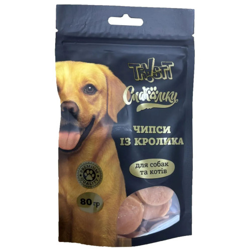 Лакомство для собак и кошек Trvstt чипсы из кролика 80 гр
