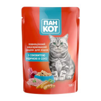 Корм для котів Пан Кот з Індичкою в соусі 100 гр