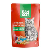 Корм для котів Пан Кот Рагу з домашньою птицею 100 гр