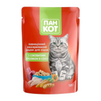 Корм для котів Пан Кот з Кроликом в соусі 100 гр