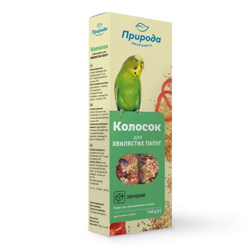 Лакомство для попугаев Колосок Природа Овощной 2 шт 140 гр
