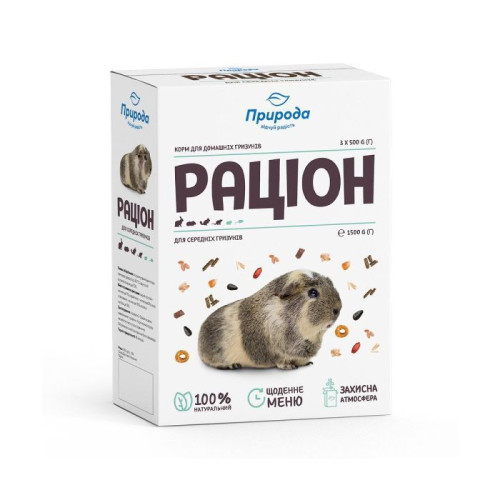Корм Природа Рацион для средних грызунов 1.5 кг