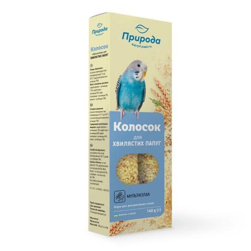 Лакомство для попугаев Колосок Природа Мультизлак 2 шт 140 гр