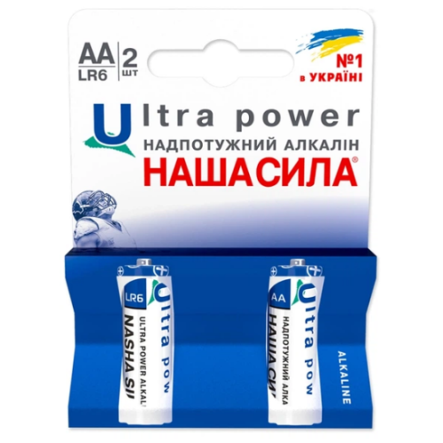Батарейка Наша Сила Ultra Power LR6/AA  Alkaline 2 шт блистер