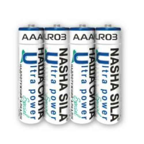 Батарейка Наша Сила Ultra Power LR03/AAА  Alkaline 4 шт