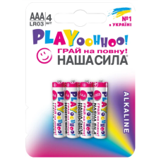 Батарейка Наша Сила Play LR03/AAА  Alkaline 4 шт блистер