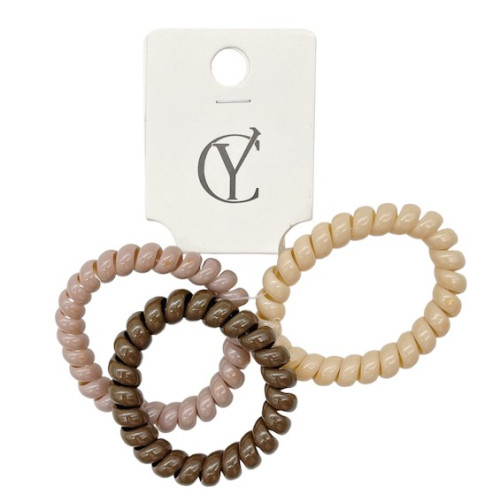 Пружинка для волос 3 шт Мокко арт.1905#-F154*12