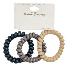 Пружинка для вол BohaoJewelry 3 шт Мокко арт.1164-06 *12