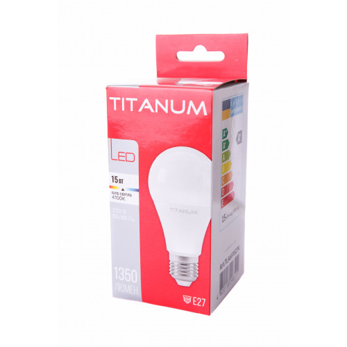 Лампа Led Titanum A65 15W E27 4100K 220V