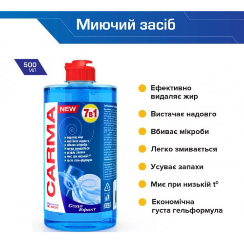 Средство для мытья посуды Carma Сода Эффект 500 мл