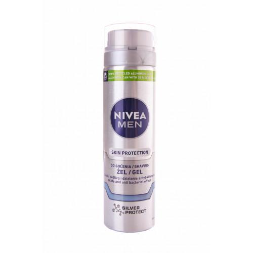 Гель для бритья Nivea Men Silver protection 200 мл