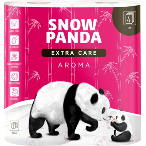 Туалетний папір Сніжна панда Extra Care Aroma 3 шари 4 шт