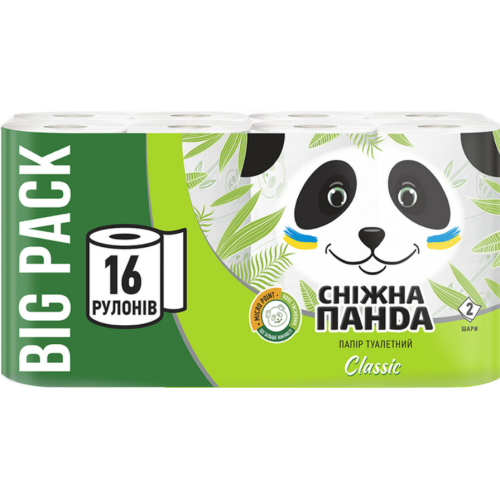 Туалетний папір Сніжна панда Classic 2 шари 16 шт