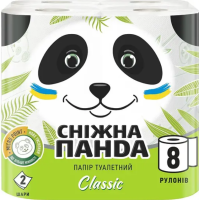 Туалетная бумага Снежная панда Classic 2 слоя 8 шт